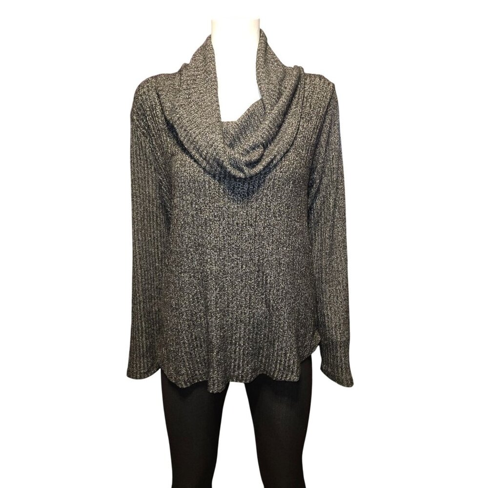 Lucky Brand x Bonne Chance Cloud Soft Ribbed Cowl Neck Sweater Women Size 1X